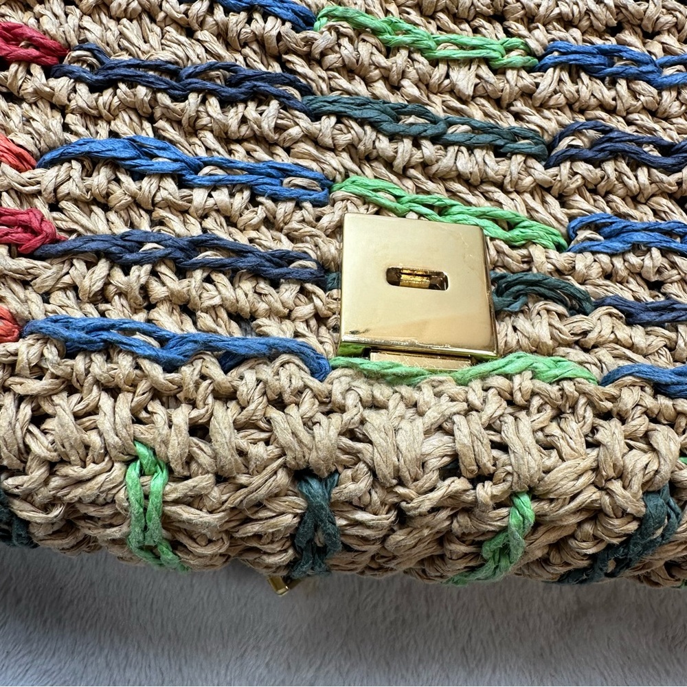 Caroline Herrera Raffia Bimba crossbody handbag - Picture 9 of 10